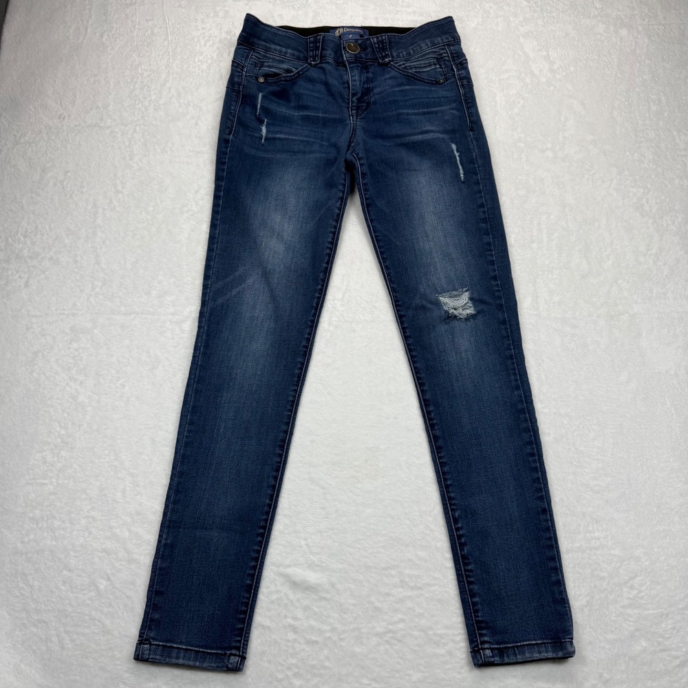 Democracy Ab Solution Ankle Skinny Jeans Dark Wash Denim Stretch Size 4